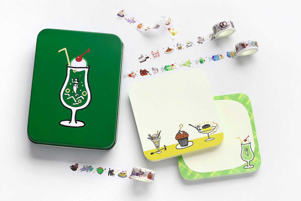 文具缶セット 喫茶店